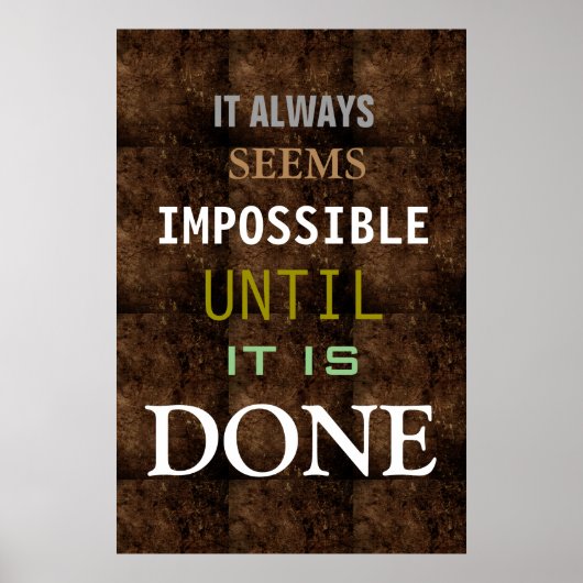 Motivatie mogelijkheden Citaat bruine kleur Poster (Voorkant)