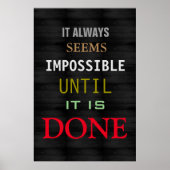 Motivatie mogelijkheden Citaat grijs hout Poster (Voorkant)