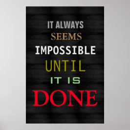 Motivatie mogelijkheden Citaat grijs hout Poster