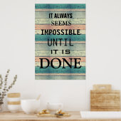 Motivatie mogelijkheden Quote Abstract hout Poster (Keuken)