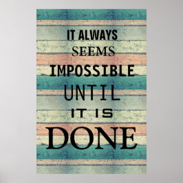 Motivatie mogelijkheden Quote Abstract hout Poster