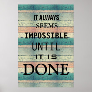 Motivatie mogelijkheden Quote Abstract hout Poster