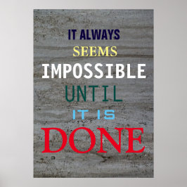 Motivatie mogelijkheden Quote Grey Wall Poster