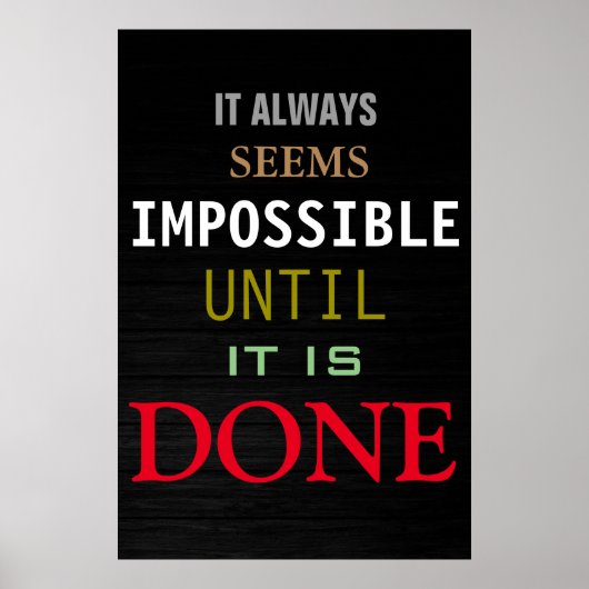 Motivatie mogelijkheid Quote Poster afdrukken (Voorkant)