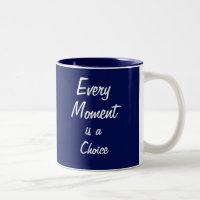 Motivatie Mok - Blauw - "Elk moment"