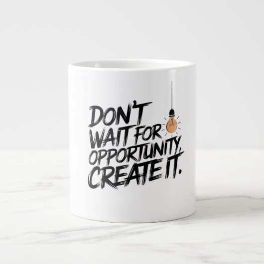 motivatie mok, inspirerend grote koffiekop (Voorkant)