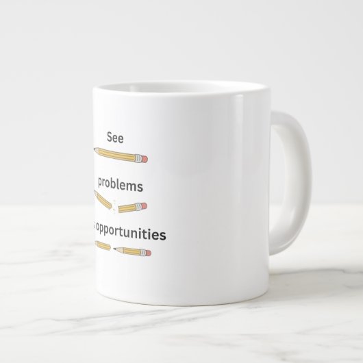 motivatie mok, inspirerend koffie grote koffiekop (Voorkant rechts)