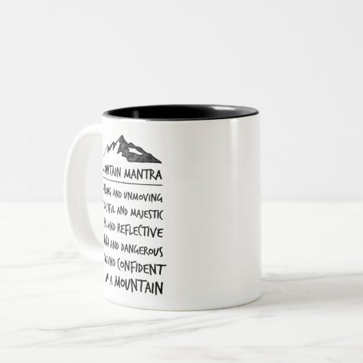 Motivatie Mok - Mountain Mantra (Voorkant links)