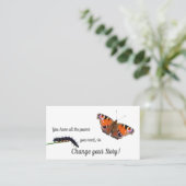 Motivatie monogram voor driepijlervlinder visitekaartje (Staand voorkant)