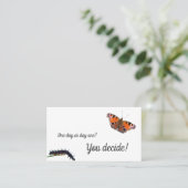 Motivatie monogram voor driepijlervlinder visitekaartje (Staand voorkant)