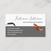 Motivatie monogram voor driepijlervlinder visitekaartje (Achterkant)