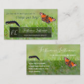 Motivatie monogram voor driepijlervlinder visitekaartje (Voorkant / Achterkant)