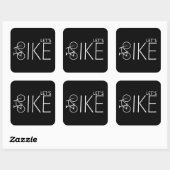 Motivatie mountainbike quotes vierkante sticker (Vel)