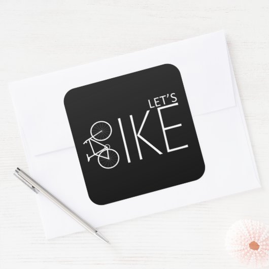 Motivatie mountainbike quotes vierkante sticker (Envelop)