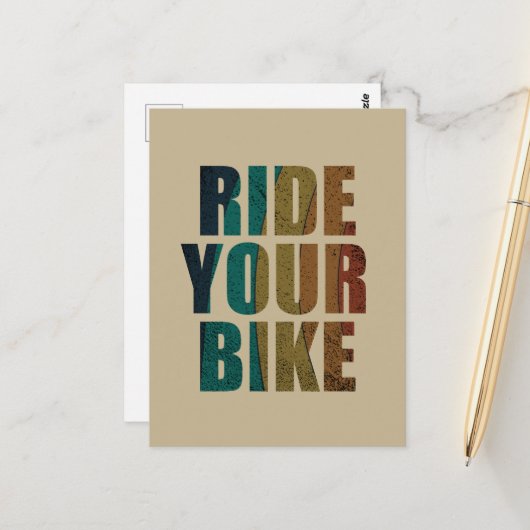 motivatie mountainbiken citaat briefkaart (Voorkant / Achterkant in situ)