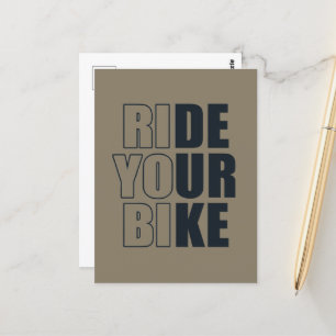 motivatie mountainbiken citaat briefkaart
