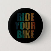 Motivatie mountainbiken citaat ronde button 5,7 cm (Voorkant)