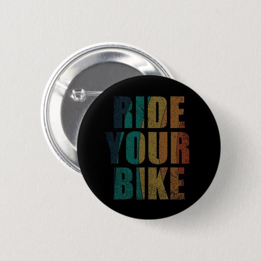 Motivatie mountainbiken citaat ronde button 5,7 cm (Voorkant /achterkant)