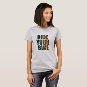 Motivatie mountainbiken citaat t-shirt (Voorkant volledig)