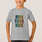 Motivatie mountainbiken citaat t-shirt (Voorkant)