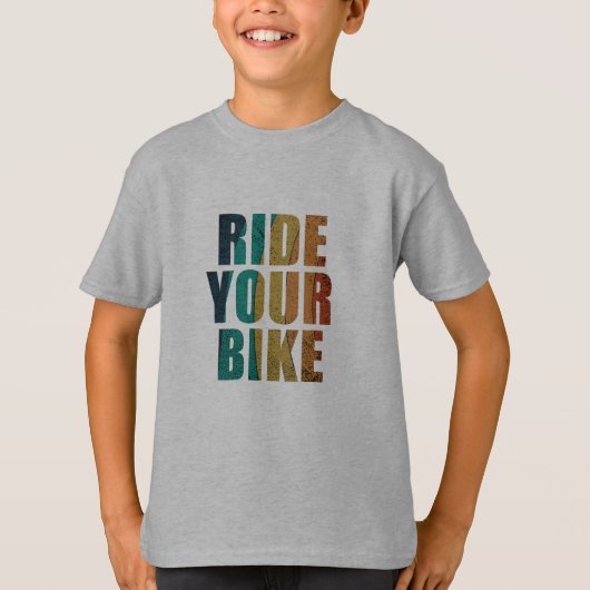 Motivatie mountainbiken citaat t-shirt (Voorkant)