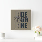 motivatie mountainbiken citaat vierkante klok (Huis)