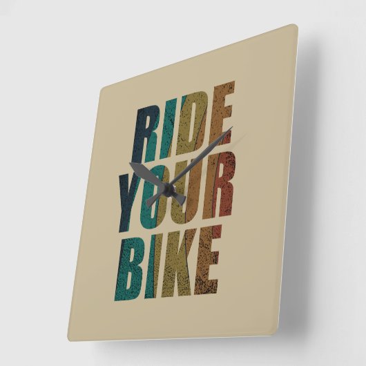 Motivatie mountainbiken citaat vierkante klok (Hoek)