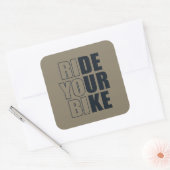 motivatie mountainbiken citaat vierkante sticker (Envelop)