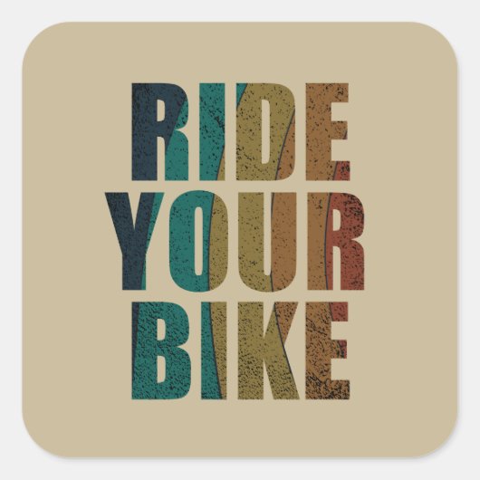 motivatie mountainbiken citaat vierkante sticker (Voorkant)