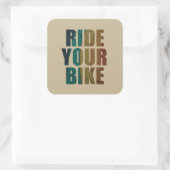 motivatie mountainbiken citaat vierkante sticker (Tas)