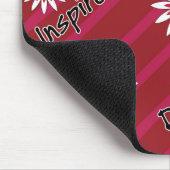 Motivatie mousepad van roze en witte bloem muismat (Hoek)