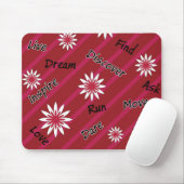 Motivatie mousepad van roze en witte bloem muismat (Met muis)