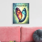 Motivatie muurkunst - Goede dingen kosten tijd Canvas Afdruk (Insitu (Woonkamer))