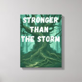 Motivatie muurkunst - sterker dan het Storm Canvas Afdruk (Voorkant)