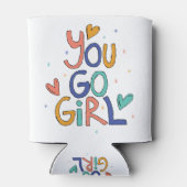 Motivatie 'n kindermeisje dat je naar het meisje g blikjeskoeler (Achterkant)