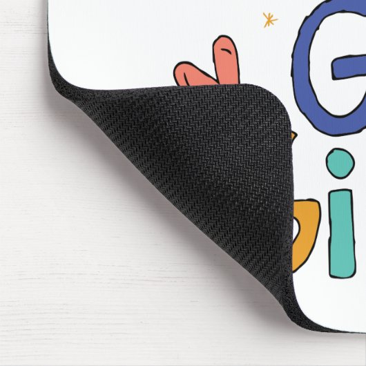 Motivatie 'n kindermeisje dat je naar het meisje g muismat (Hoek)