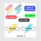 Motivatie Naam & Positieve Bevestiging Stickers (Vel)
