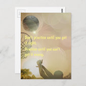 Motivatie Netball Afbeelding met Quote Briefkaart (Voorkant / Achterkant)