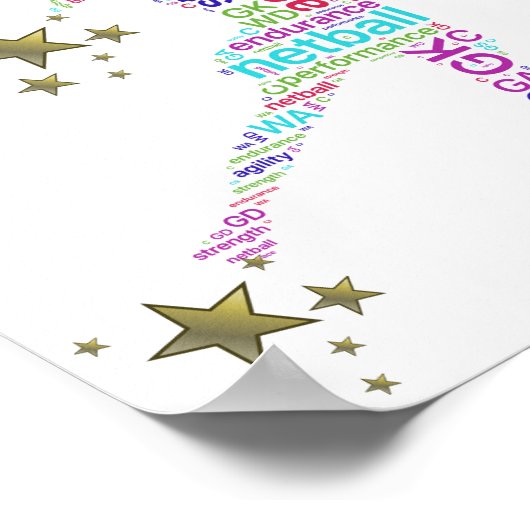 Motivatie Netball Star-prijsopgave Poster (Hoek)