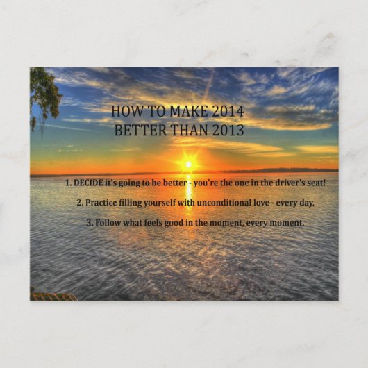 Motivatie nieuwjaar resolutie Briefkaart (Voorkant)