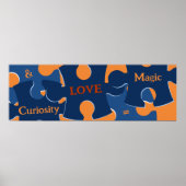 Motivatie Nieuwsgierigheid & LIEFDE = Magische Puz Poster (Voorkant)