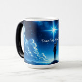 Motivatie Night Sky Mok - Dream Big, Stand Tall (Voorkant links)
