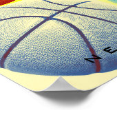 Motivatie nooit Basketball Pop Art opgeven Poster (Hoek)