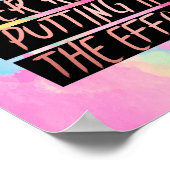 Motivatie nooit het Roos Gold van de inspanning be Poster (Hoek)