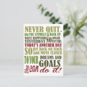 Motivatie: Nooit stoppen Briefkaart (Staand voorkant)