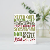 Motivatie: Nooit stoppen Briefkaart (Staand voorkant)