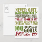 Motivatie: Nooit stoppen Briefkaart (Voorkant / Achterkant)