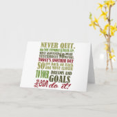 Motivatie: Nooit stoppen Kaart (Gele Bloem)