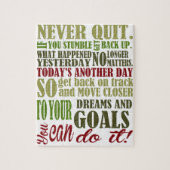 Motivatie: Nooit stoppen Legpuzzel (Verticaal)