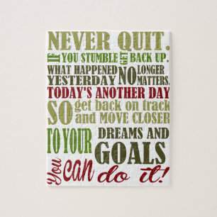 Motivatie: Nooit stoppen Legpuzzel